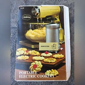 Sunbeam Portable Electric Cookery Cookbook - Black and Yellow